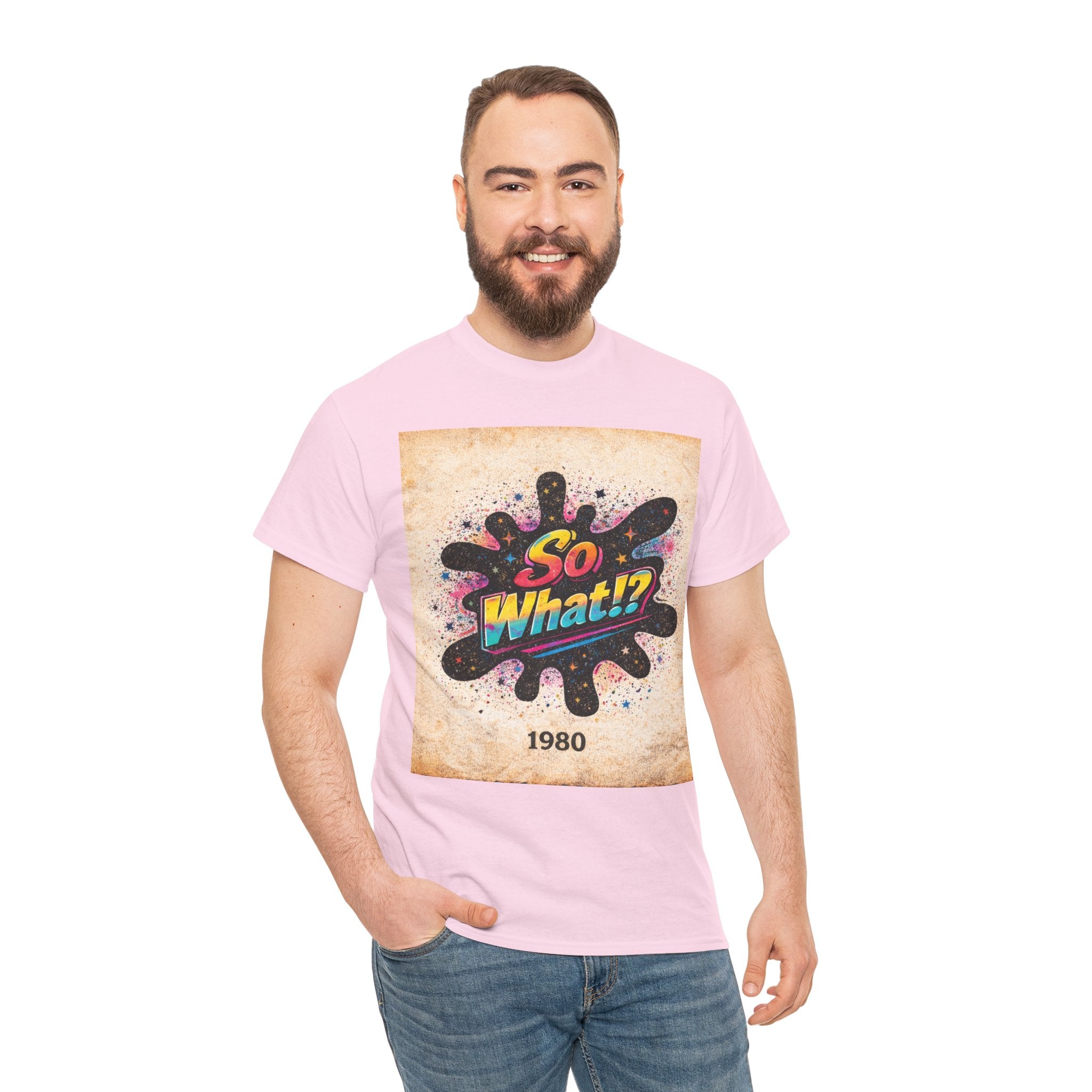 T-shirt Logo So What!? 1980 Vintage Unisex