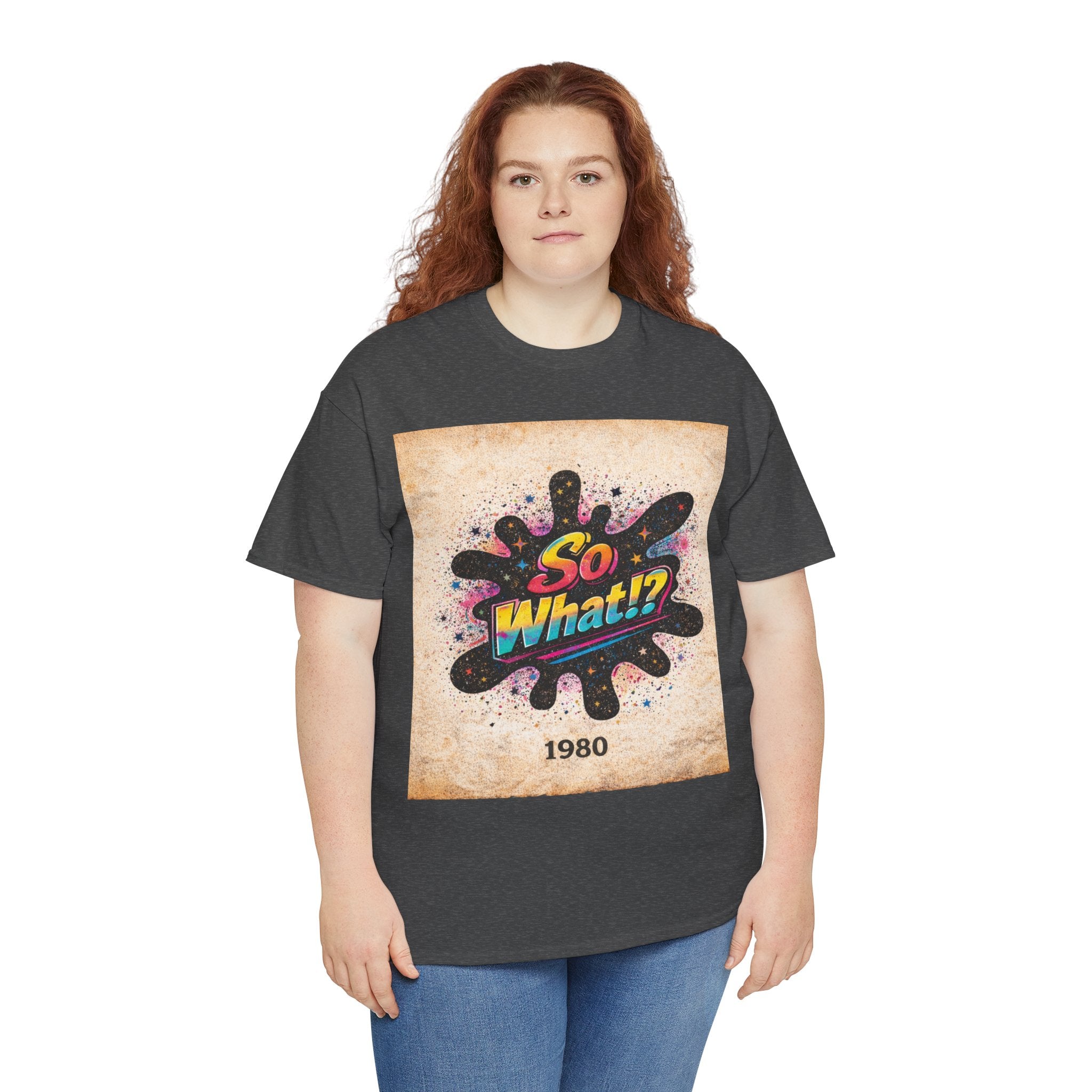 T-shirt Logo So What!? 1980 Vintage Unisex