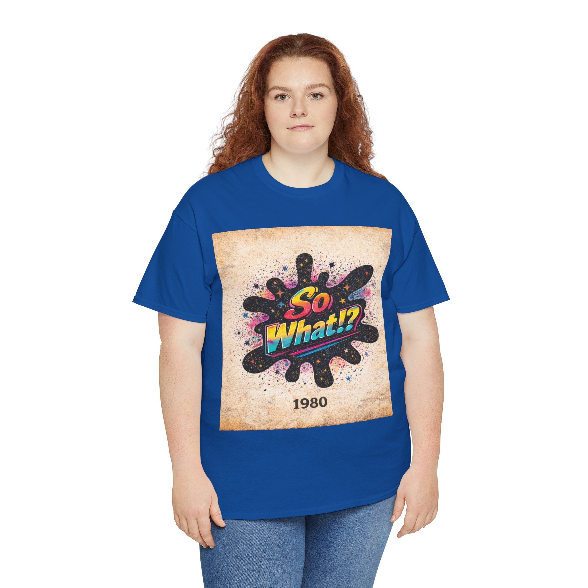T-shirt Logo So What!? 1980 Vintage Unisex
