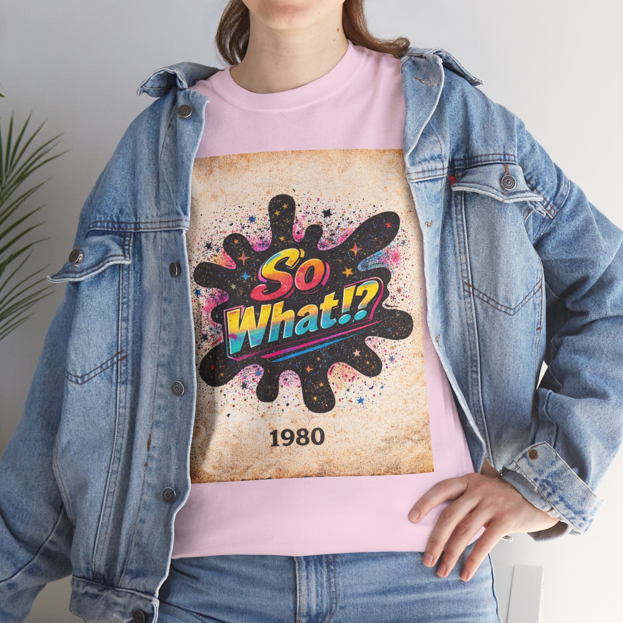 T-shirt Logo So What!? 1980 Vintage Unisex