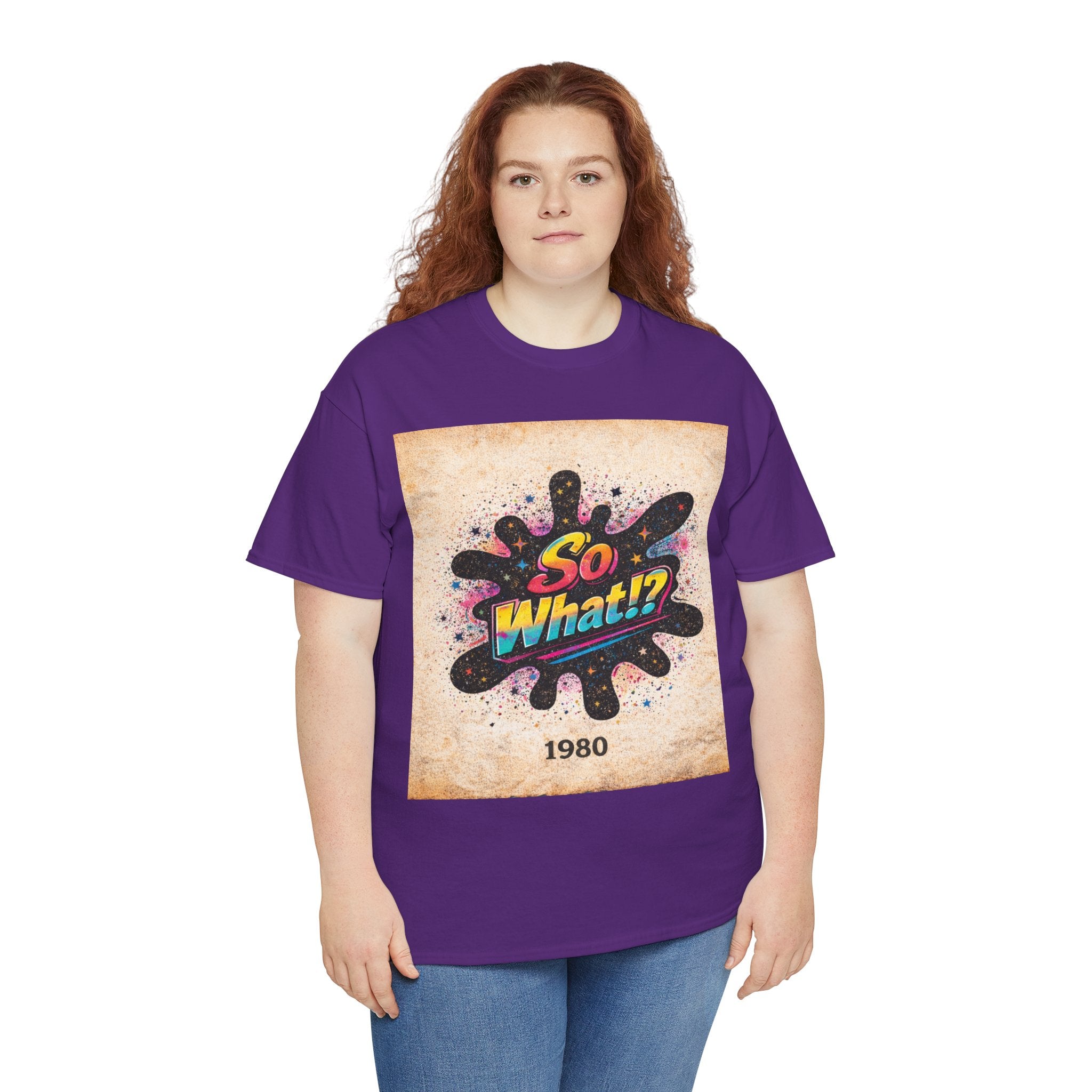 T-shirt Logo So What!? 1980 Vintage Unisex