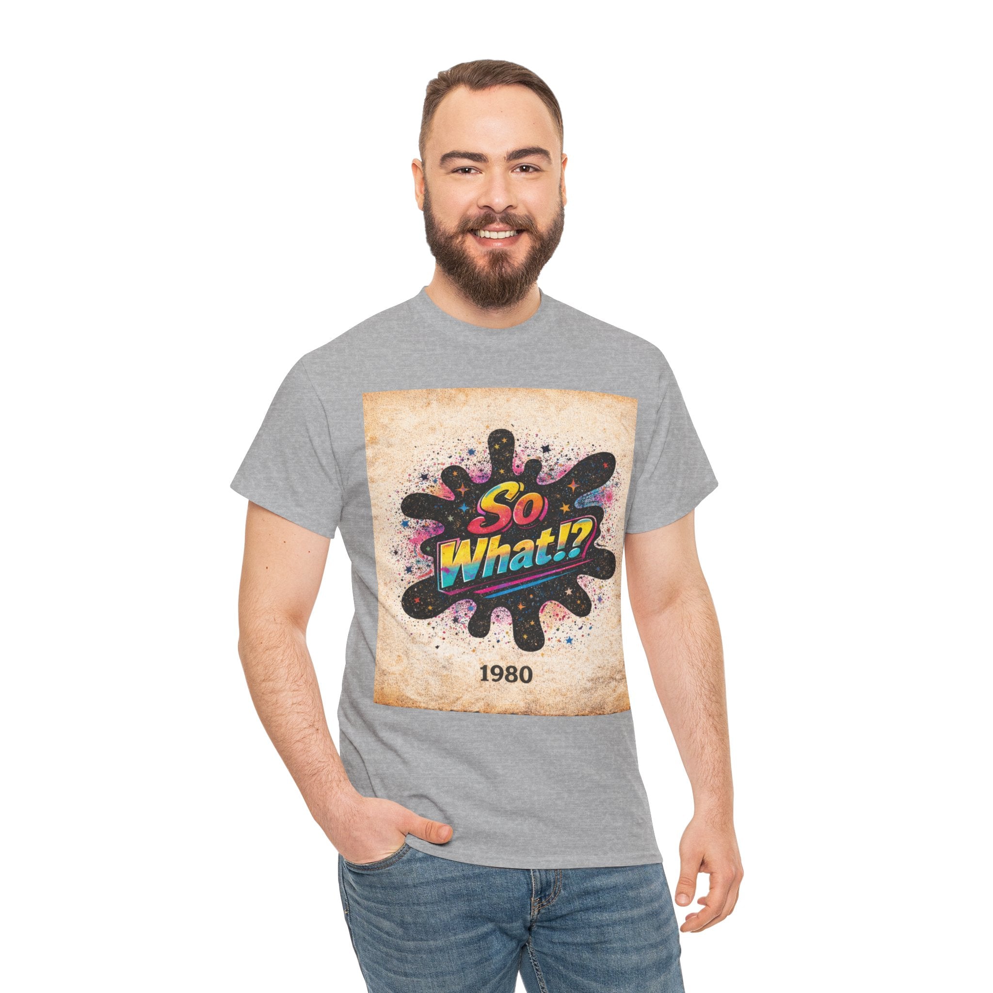 T-shirt Logo So What!? 1980 Vintage Unisex