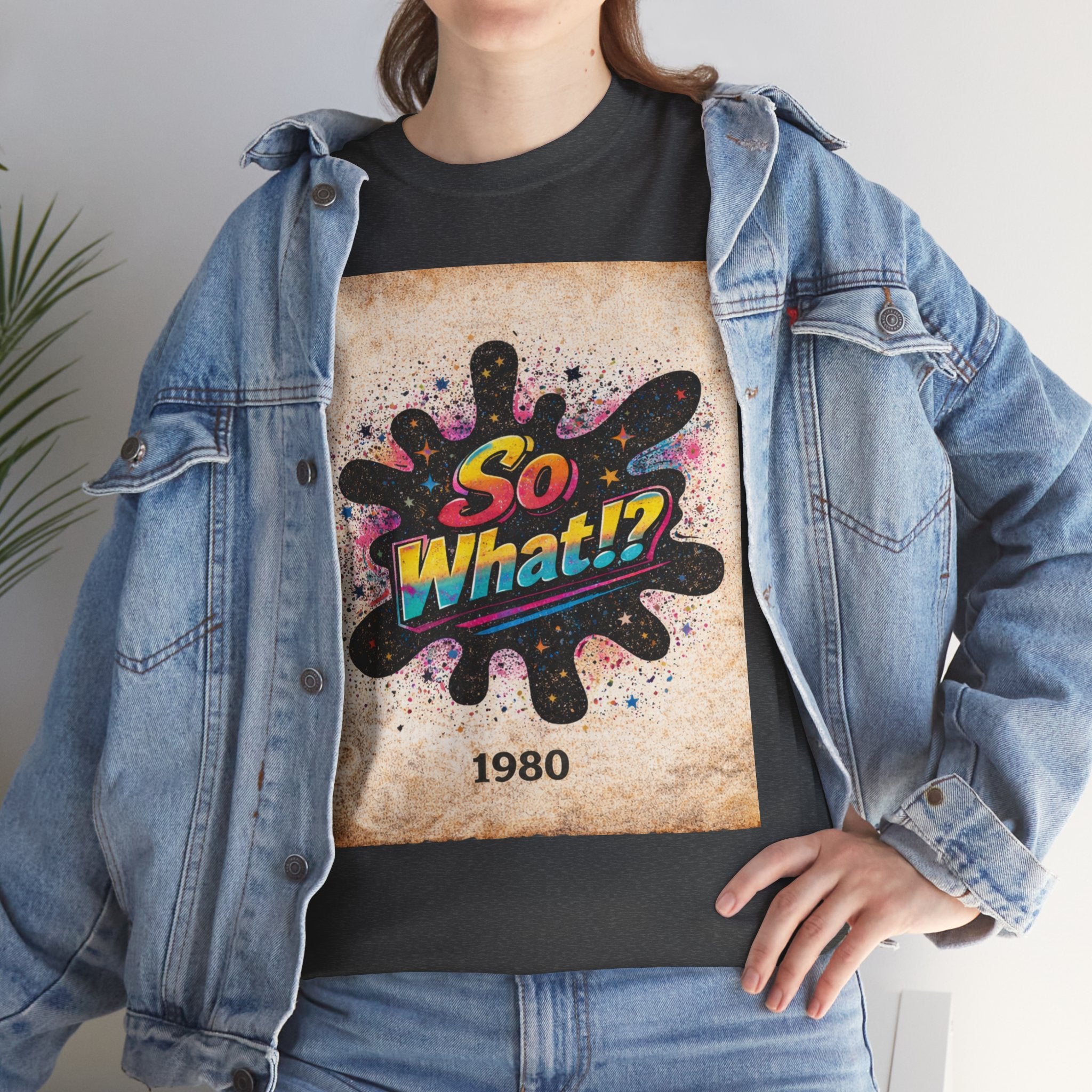 T-shirt Logo So What!? 1980 Vintage Unisex