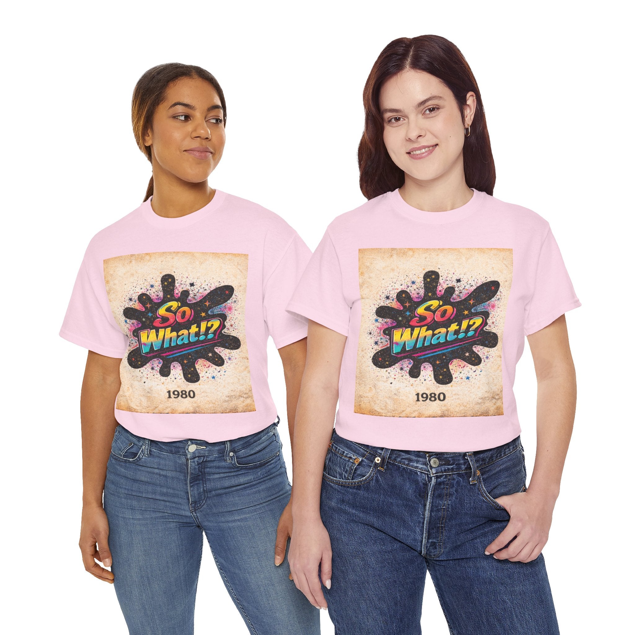 T-shirt Logo So What!? 1980 Vintage Unisex