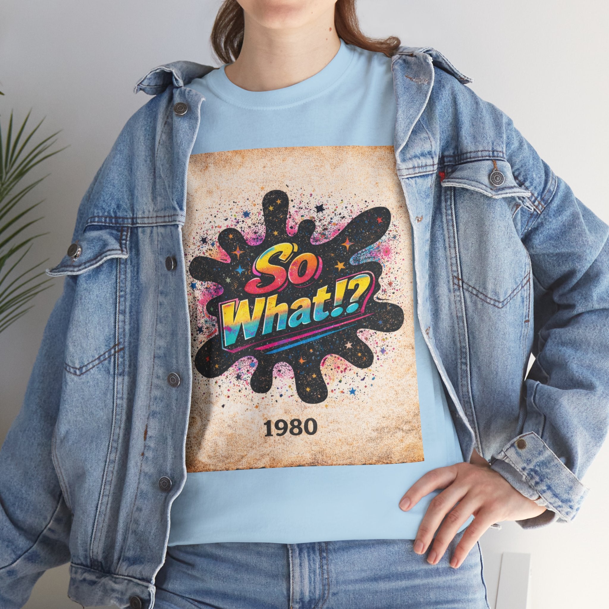 T-shirt Logo So What!? 1980 Vintage Unisex