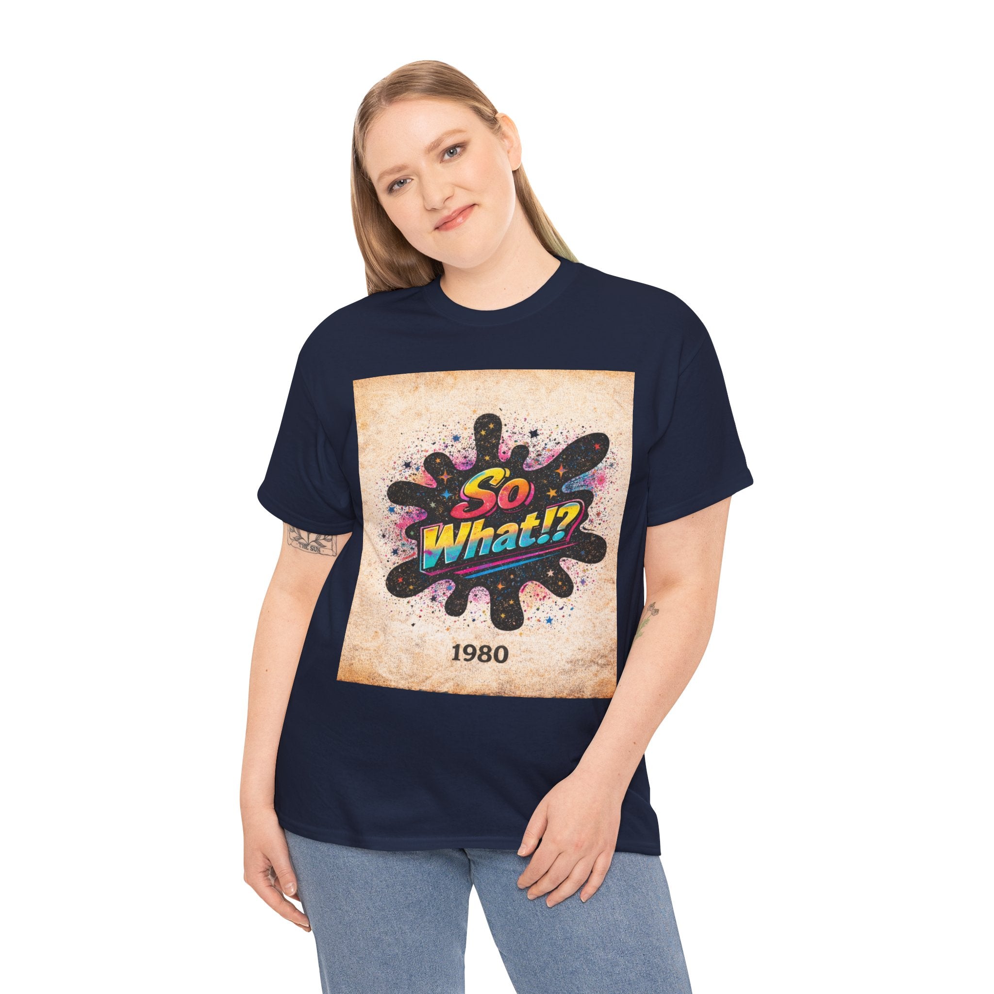 T-shirt Logo So What!? 1980 Vintage Unisex