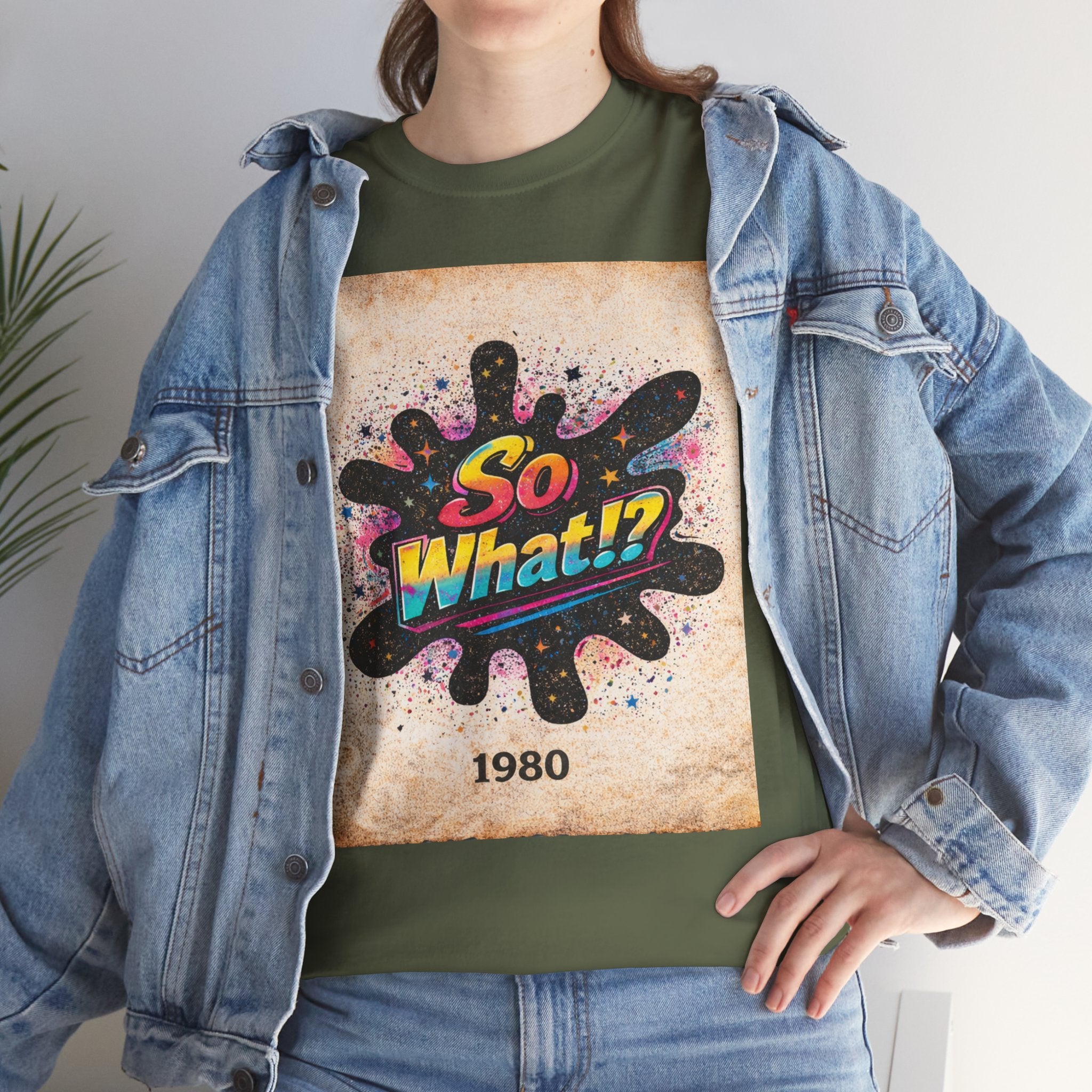 T-shirt Logo So What!? 1980 Vintage Unisex
