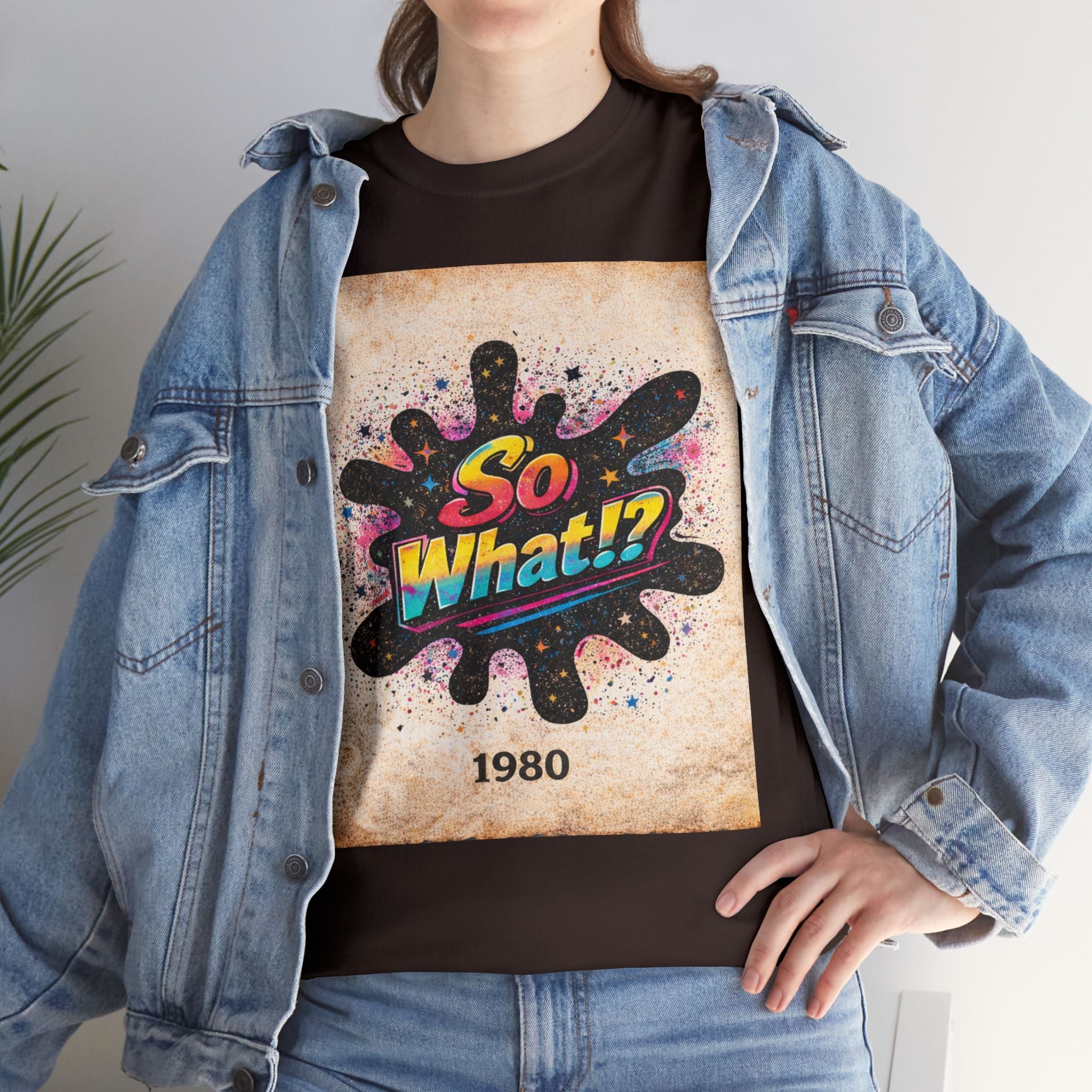 T-shirt Logo So What!? 1980 Vintage Unisex