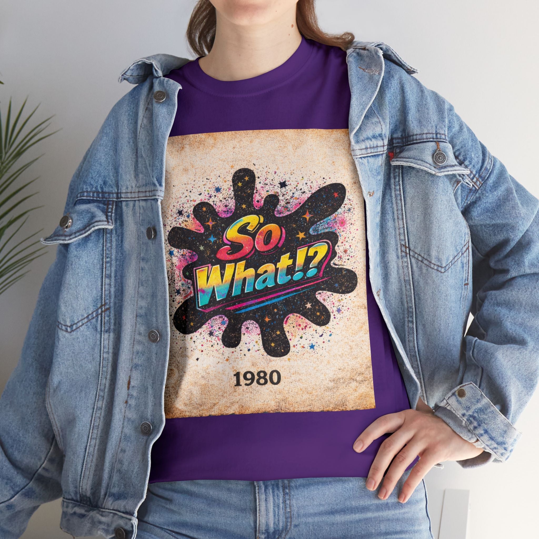 T-shirt Logo So What!? 1980 Vintage Unisex