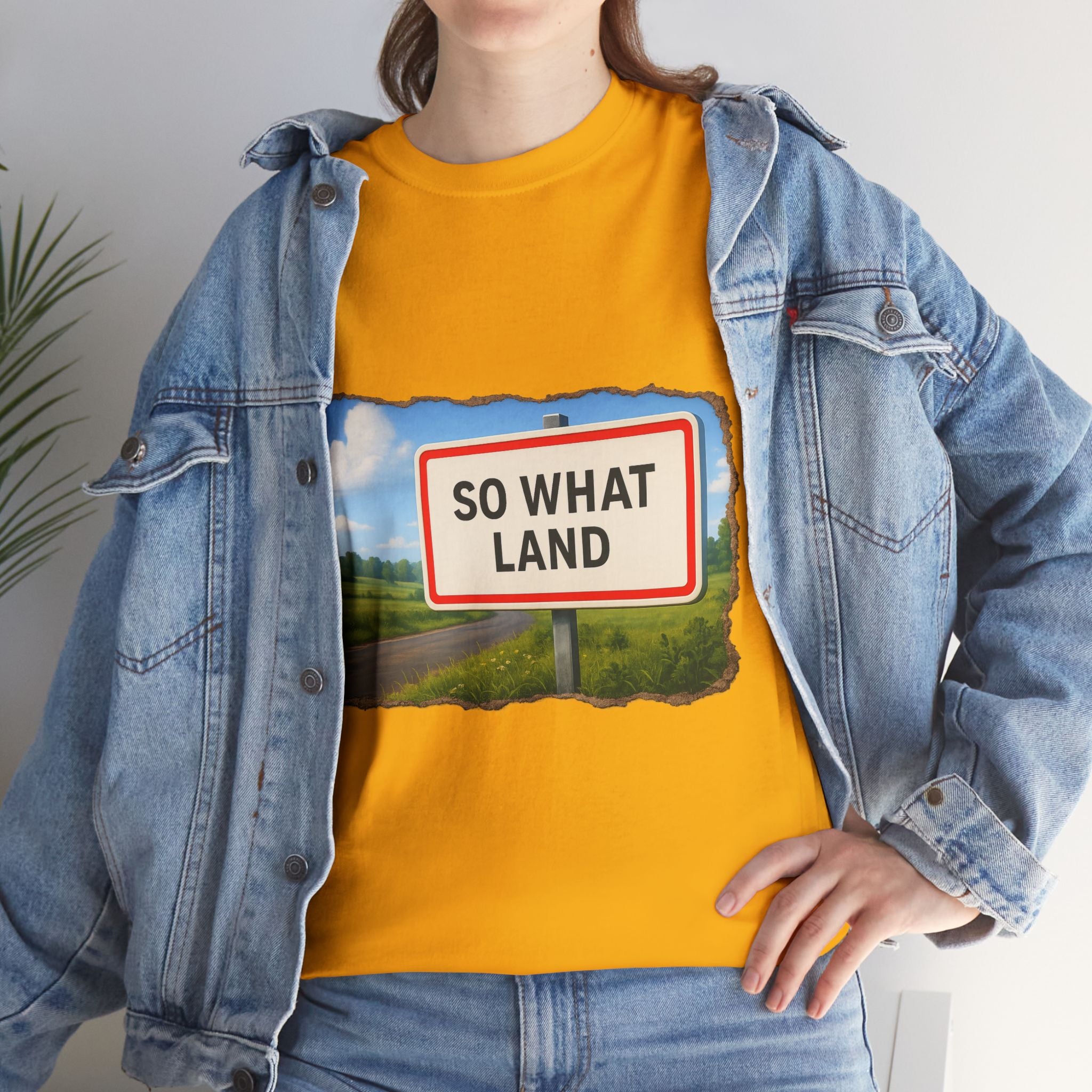 T-shirt Panneau So What Land !? Unisex