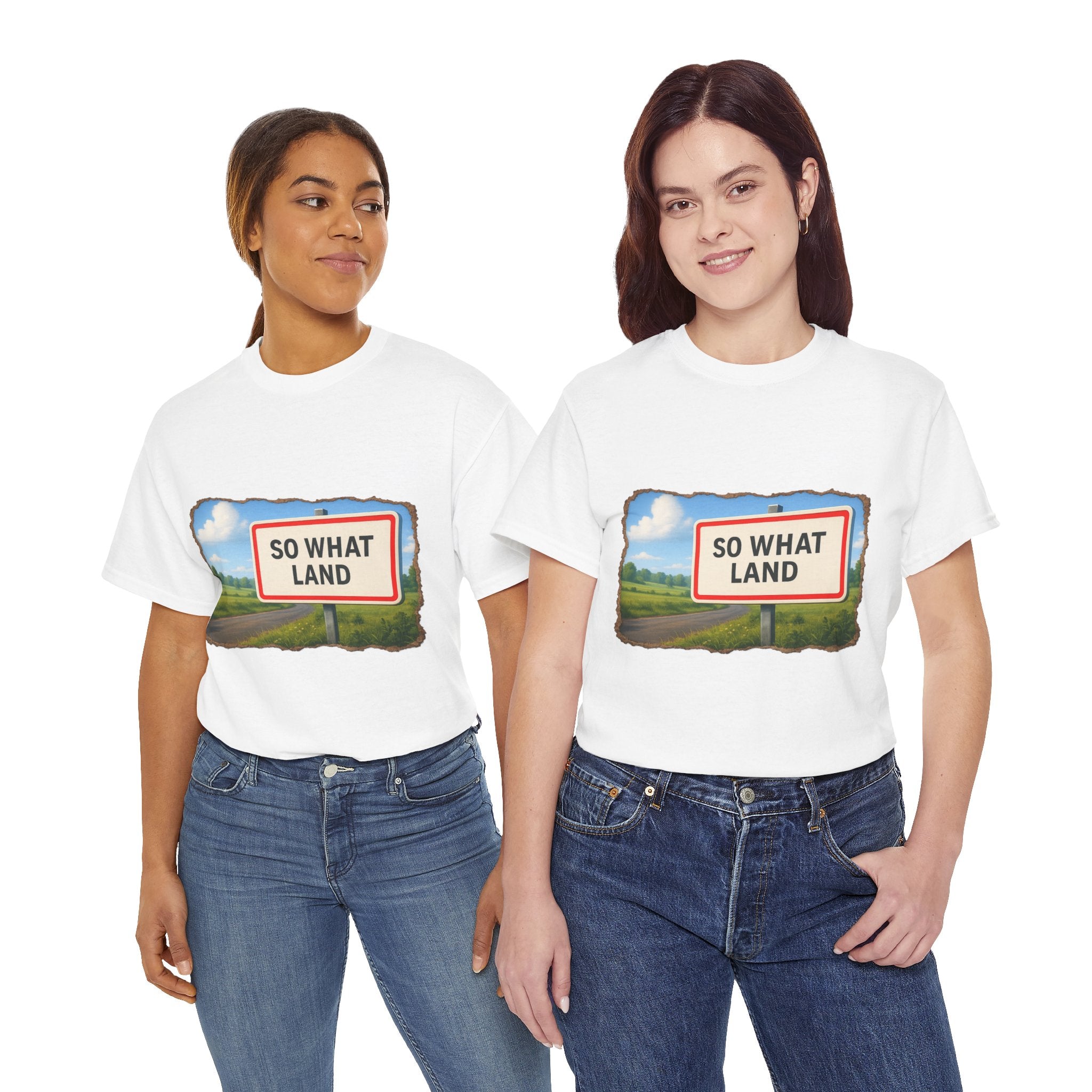 T-shirt Panneau So What Land !? Unisex