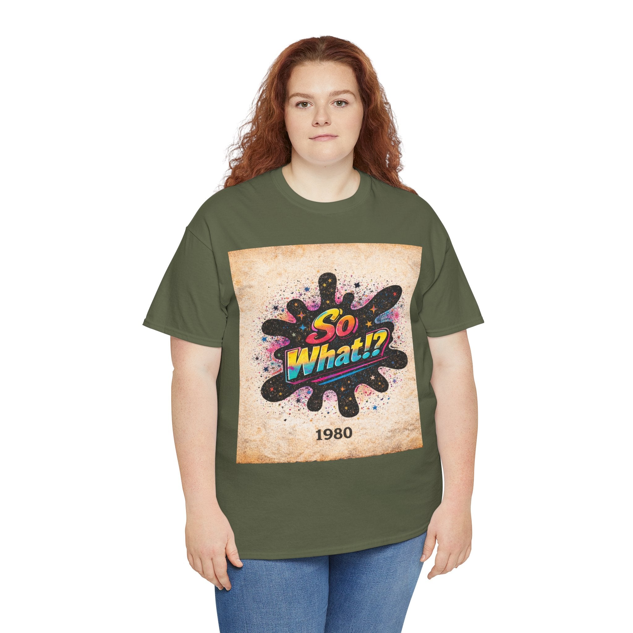 T-shirt Logo So What!? 1980 Vintage Unisex