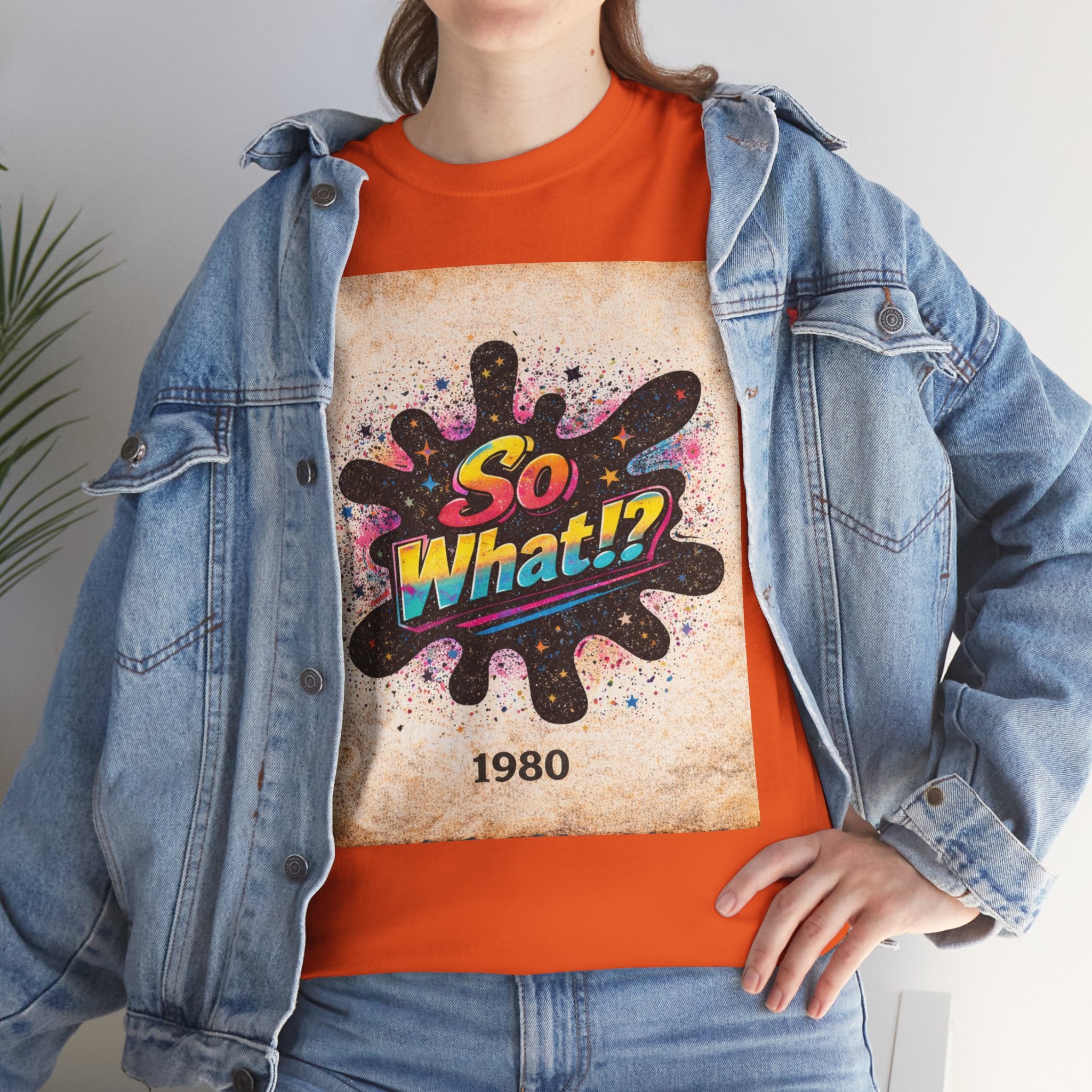 T-shirt Logo So What!? 1980 Vintage Unisex